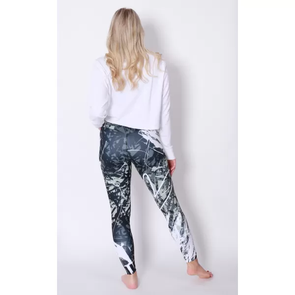  Lange Premium-Leggings für Damen ALTISPORT VOJ/ALW018LEG01 SCHWARZ UND WEIß 
