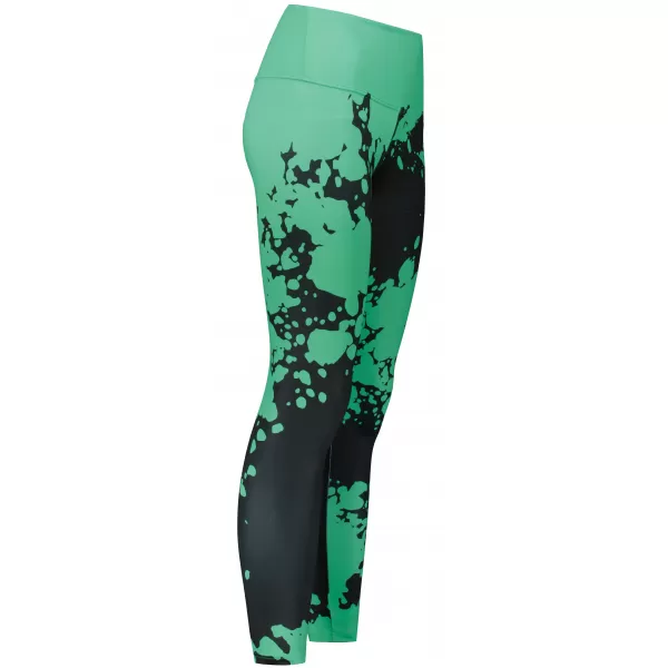  Lange Premium-Leggings für Damen ALTISPORT VOJ/ALW012LEG01 SCHWARZ/TÜRKIS 