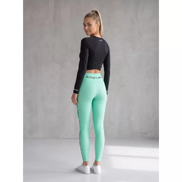  Lange Premium-Leggings für Damen ALTISPORT VOJ/ALW021LEG01 TÜRKIS 