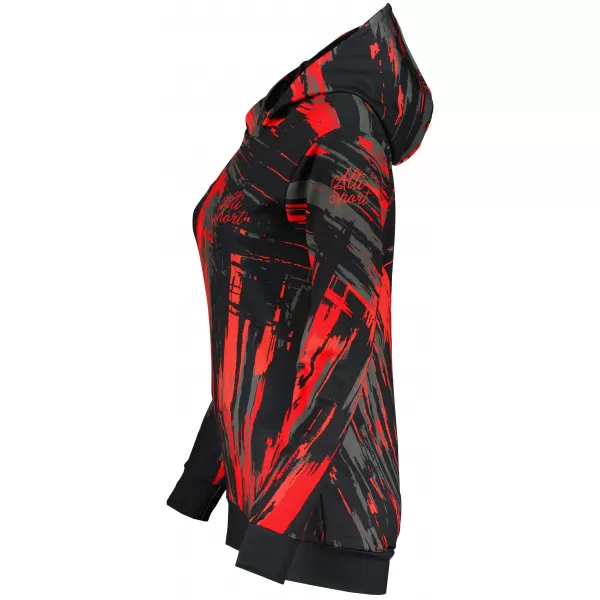  Hochwertiges Funktions-Sweatshirt für Damen ALTISPORT VOJ/ALW010MI01 SCHWARZ UND ROT 