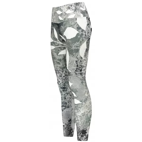 Lange Premium-Leggings für Damen ALTISPORT VOJ/ALW020LEG01 SCHWARZ UND WEIß 
