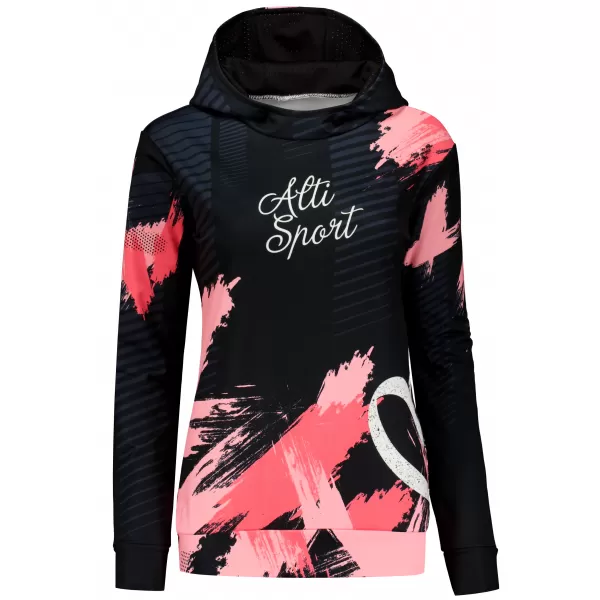  Hochwertiges Funktions-Sweatshirt für Damen ALTISPORT VOJ/ALW027MI01 SCHWARZ/LACHS 