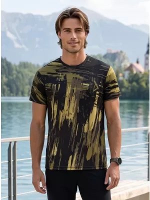 Hochwertiges Funktions-T-Shirt für Herren ALTISPORT VOJ/ALM010TR01 SCHWARZE ARMEE