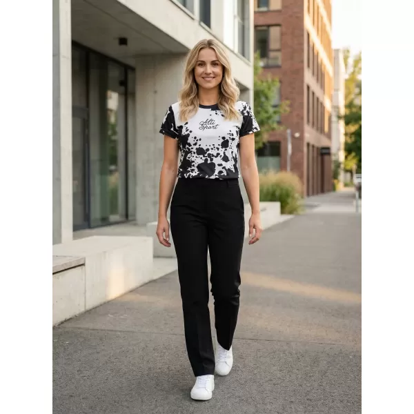  Hochwertiges Funktions-T-Shirt für Damen ALTISPORT VOJ/ALW012TR01 SCHWARZ-WEISS 