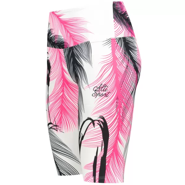  Damen-Leggings oberhalb des Knies Premium ALTISPORT VOJ/ALW001LEG02 WEIß ROSA 