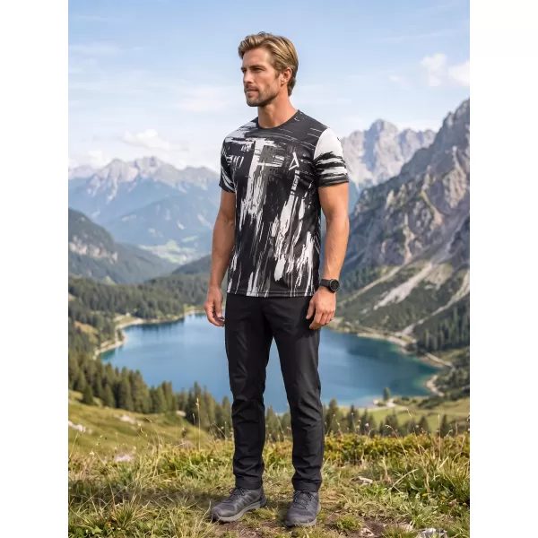  Hochwertiges Funktions-T-Shirt für Herren ALTISPORT VOJ/ALM010TR01 SCHWARZ UND WEIß 