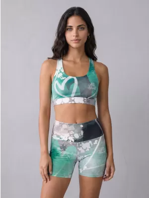 Kurze Premium-Leggings für Damen ALTISPORT VOJ/ALW017LEG03 TÜRKIS