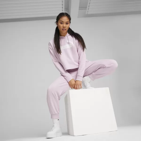  Damen-Sweatshirt PUMA ESS CROPPED LOGO HOODIE TR 586870-60 ROSA 