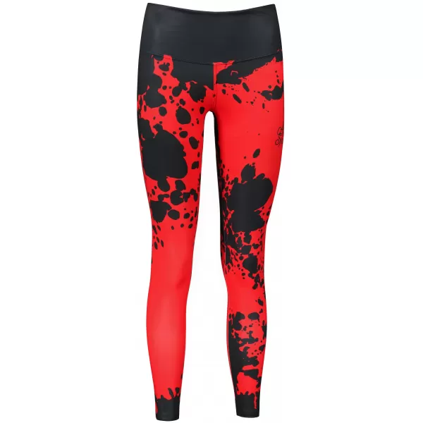  Lange Premium-Leggings für Damen ALTISPORT VOJ/ALW012LEG01 SCHWARZ ROT 