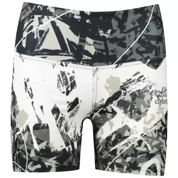  Kurze Premium-Leggings für Damen ALTISPORT VOJ/ALW018LEG03 SCHWARZ UND WEIß 