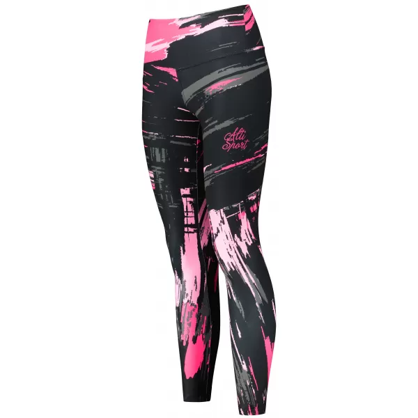  Lange Premium-Leggings für Damen ALTISPORT VOJ/ALW010LEG01 SCHWARZ/HELLROSA 