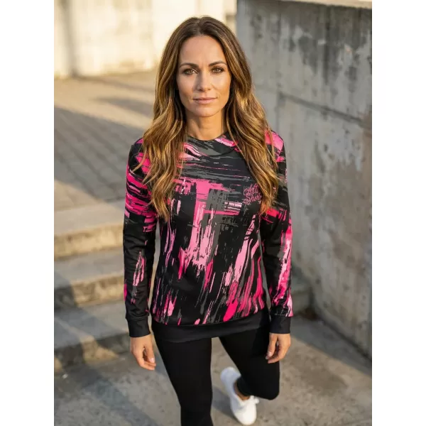  Hochwertiges Funktions-Sweatshirt für Damen ALTISPORT VOJ/ALW010MI01 SCHWARZ/HELLROSA 