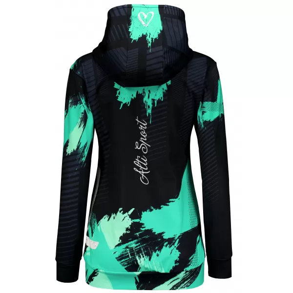  Hochwertiges Funktions-Sweatshirt für Damen ALTISPORT VOJ/ALW027MI01 SCHWARZ/TÜRKIS 