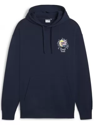Herren-Sweatshirt PUMA DOWNTOWN GRAPHIC HOODIE 624361-14 BLAU
