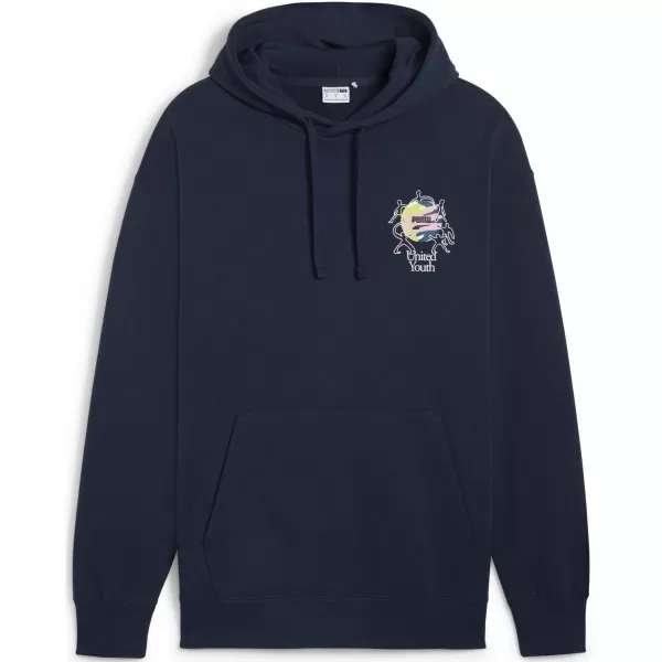  Herren-Sweatshirt PUMA DOWNTOWN GRAPHIC HOODIE 624361-14 BLAU 