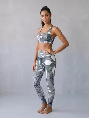 Premium-Sport-BH für Damen ALTISPORT VOJ/ALW020POD01 SCHWARZ UND WEIß