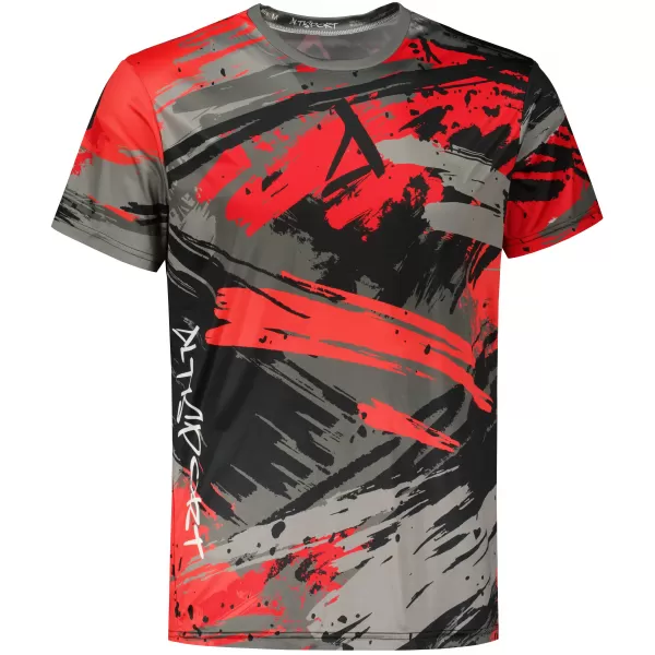  Hochwertiges Funktions-T-Shirt für Herren ALTISPORT VOJ/ALM014TR01 SCHWARZ UND ROT 