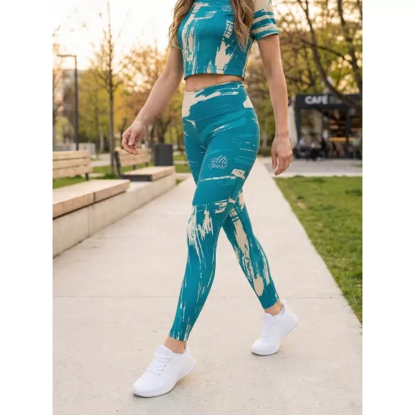  Lange Premium-Leggings für Damen ALTISPORT VOJ/ALW010LEG01 KEROSIN/BRAUN 