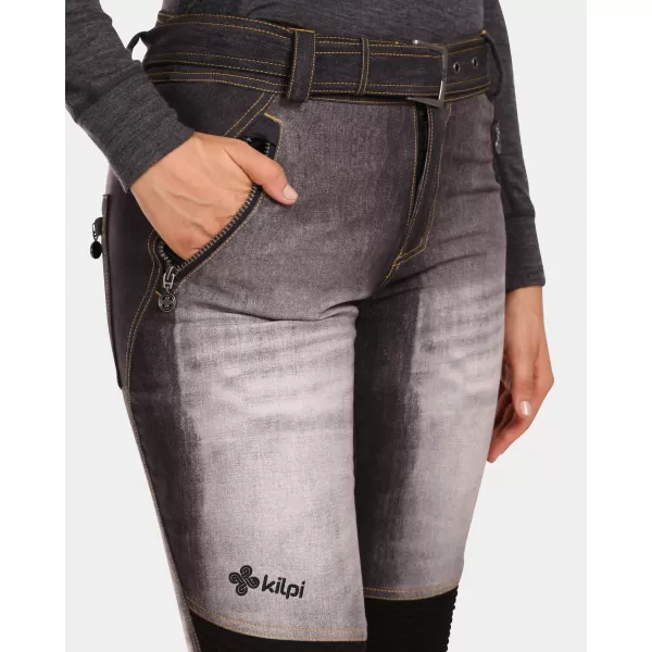  Softshell-Skihose für Damen KILPI JEANSO-W UL0409KI SCHWARZ 