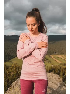 Thermo-T-Shirt für Damen HUSKY MEROW L VERBLASSTES ROSA
