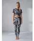 Lange Premium-Leggings für Damen ALTISPORT VOJ/ALW001LEG01 SCHWARZGRAU