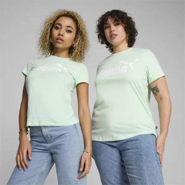  Damen-T-Shirt PUMA ESS LOGO TEE 586775-90 GRÜN 