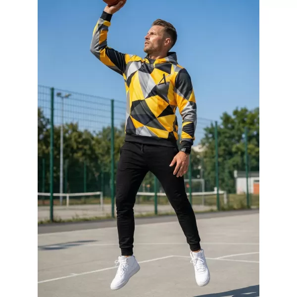  Hochwertiges Funktions-Sweatshirt für Herren ALTISPORT VOJ/ALM007MI01 SCHWARZ UND GELB 