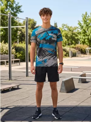 Hochwertiges Funktions-T-Shirt für Herren ALTISPORT VOJ/ALM014TR01 SCHWARZ/KEROSIN
