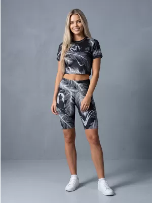 Damen-Leggings oberhalb des Knies Premium ALTISPORT VOJ/ALW001LEG02 SCHWARZGRAU