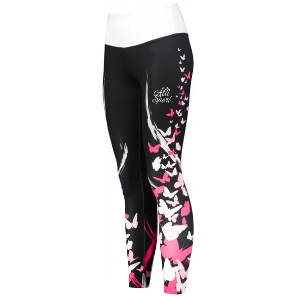  Lange Premium-Leggings für Damen ALTISPORT VOJ/ALW022LEG01 SCHWARZ ROSA 
