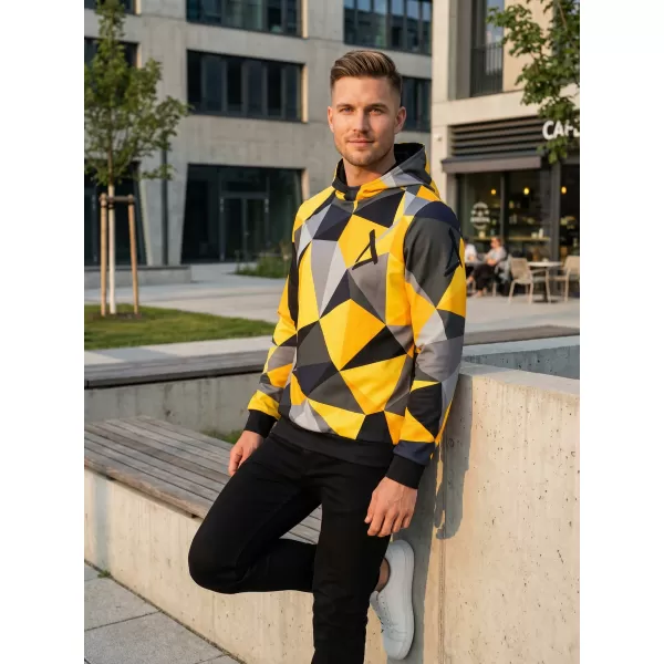  Hochwertiges Funktions-Sweatshirt für Herren ALTISPORT VOJ/ALM007MI01 SCHWARZ UND GELB 