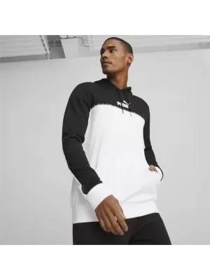 Herren-Sweatshirt PUMA ESS BLOCK X TAPE HOODIE 675173-01 SCHWARZ