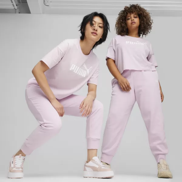  Damen-T-Shirt PUMA ESS CROPPED LOGO TEE 586866-60 LILA 