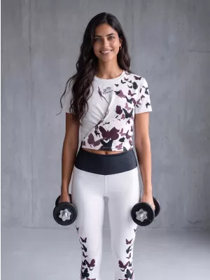 Lange Premium-Leggings für Damen ALTISPORT VOJ/ALW022LEG01 WEIß
