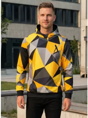 Hochwertiges Funktions-Sweatshirt für Herren ALTISPORT VOJ/ALM007MI01 SCHWARZ UND GELB