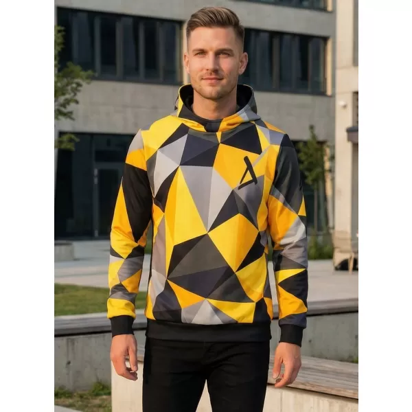  Hochwertiges Funktions-Sweatshirt für Herren ALTISPORT VOJ/ALM007MI01 SCHWARZ UND GELB 