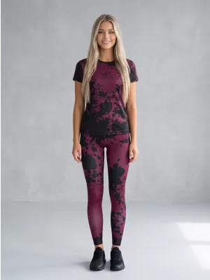 Lange Premium-Leggings für Damen ALTISPORT VOJ/ALW012LEG01 LILA/SCHWARZ
