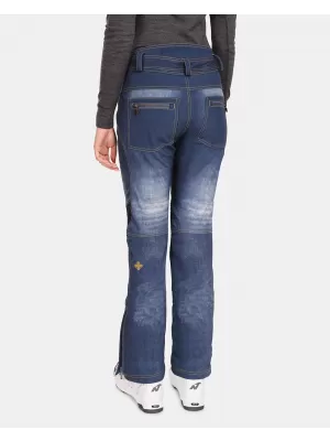 Softshell-Skihose für Damen KILPI JEANSO-W UL0409KI DUNKELBLAU