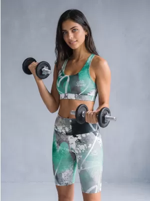 Premium-Sport-BH für Damen ALTISPORT VOJ/ALW017POD01 TÜRKIS