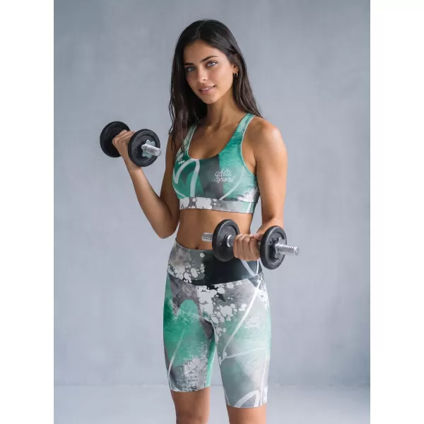  Premium-Sport-BH für Damen ALTISPORT VOJ/ALW017POD01 TÜRKIS 