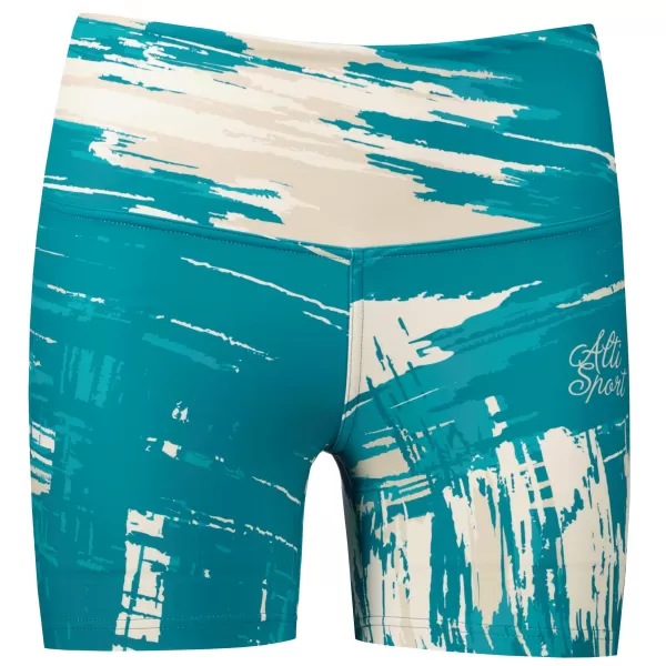  Kurze Premium-Leggings für Damen ALTISPORT VOJ/ALW010LEG03 KEROSIN/BRAUN 