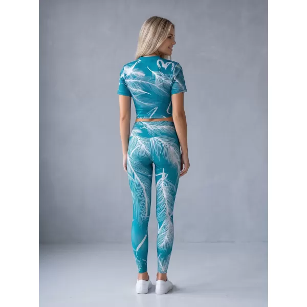  Lange Premium-Leggings für Damen ALTISPORT VOJ/ALW001LEG01 SMARAGD 