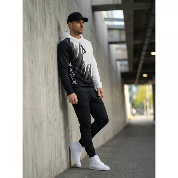  Hochwertiges Funktions-Sweatshirt für Herren ALTISPORT VOJ/ALM006MI01 SCHWARZ UND WEIß 