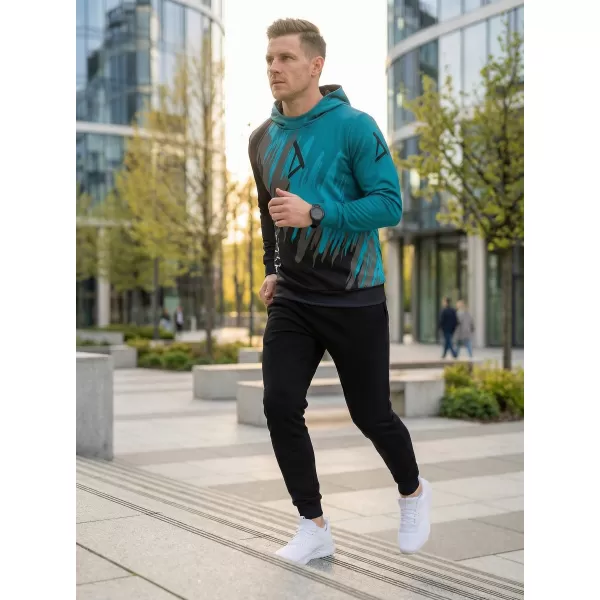  Hochwertiges Funktions-Sweatshirt für Herren ALTISPORT VOJ/ALM006MI01 SCHWARZ/KEROSIN 