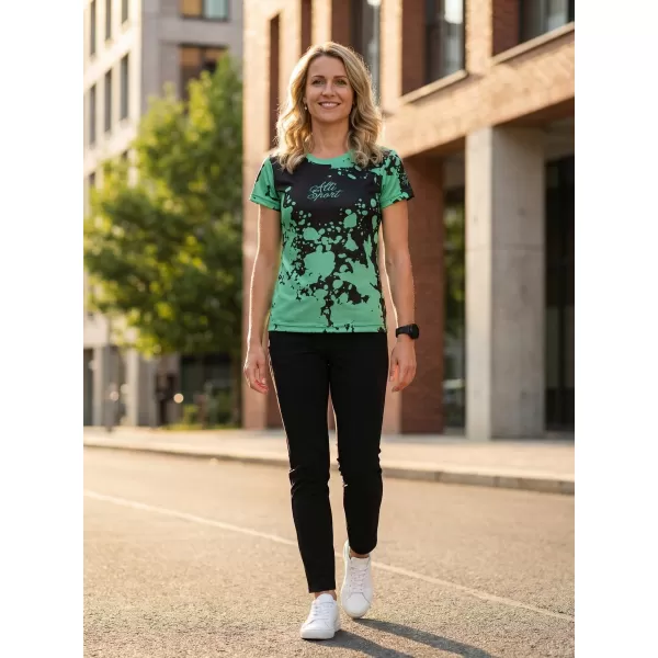  Hochwertiges Funktions-T-Shirt für Damen ALTISPORT VOJ/ALW012TR01 SCHWARZ/TÜRKIS 