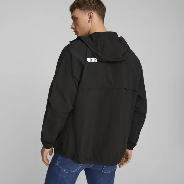  Windjacke für Herren PUMA HOODED WINDBREAKER 675387-01 SCHWARZ 