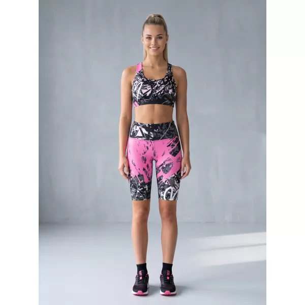  Dámské legíny nad kolena premium ALTISPORT VOJ/ALW018LEG02 ČERNORŮŽOVÁ 