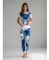Lange Premium-Leggings für Damen ALTISPORT VOJ/ALW012LEG01 WEIß BLAU