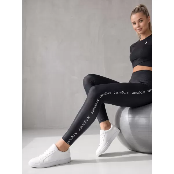  Lange Premium-Leggings für Damen ALTISPORT VOJ/ALW021LEG01 SCHWARZ 