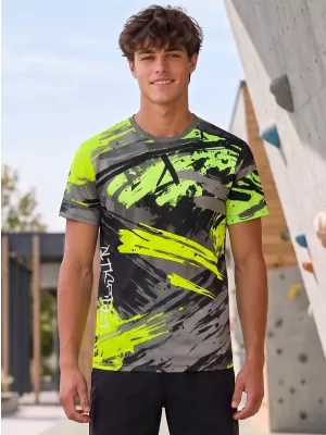 Hochwertiges Funktions-T-Shirt für Herren ALTISPORT VOJ/ALM014TR01 SCHWARZ UND GRÜN